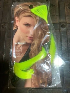 Scunci 18" Hot Streak Clip-on Faux Hair Bright Yellow - Picture 1 of 1