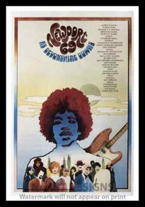 Framed Vintage Style Rock n Roll Poster "NEWPORT '69 AT DEVONSHIRE DOWNS"; 12x18 - Picture 1 of 1