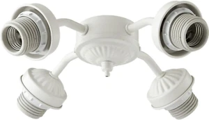 2444-808 Traditional LED Fan Light Kit from Fitters Studio White Collection in W - Picture 1 of 3