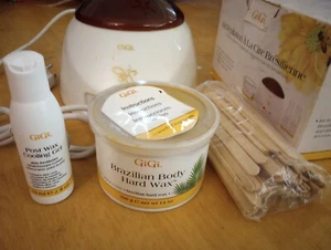 Gigi Brazilian Waxing Kit 14 Oz w/Wax Warmer, Brazilian Hard Wax, & Accessories - Picture 1 of 5