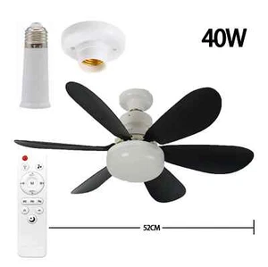 3in1 Rotatable Ceiling Fan Lamp with Remote E27 Base Light Fixture for Bedroom L - Picture 1 of 8