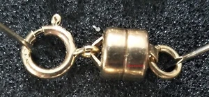 5,5 mm Gelb 14k Gold GEFÜLLT STARKE MAGNETISCHE SCHLIESSE 1/2 Zoll Verlängerer 5 mm Federring - Bild 1 von 4