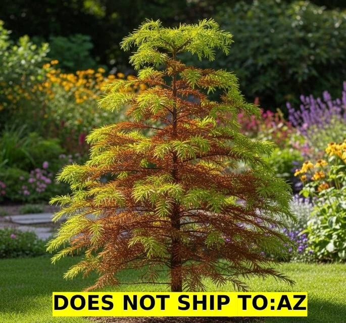 Ciprés calvo de hoja perenne en maceta de 1 galón exterior Taxodium Distichum vivo Foto 1 de 4