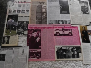 GARY NUMAN 10 TEILE/PARTS CLIPPINGS LOT 0725 - Picture 1 of 1