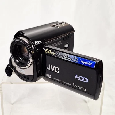 JVC Everio GZ-MG364BEK Handheld 60GB Hard Disk HDD Camcorder Black Tested - Image 1 of 4