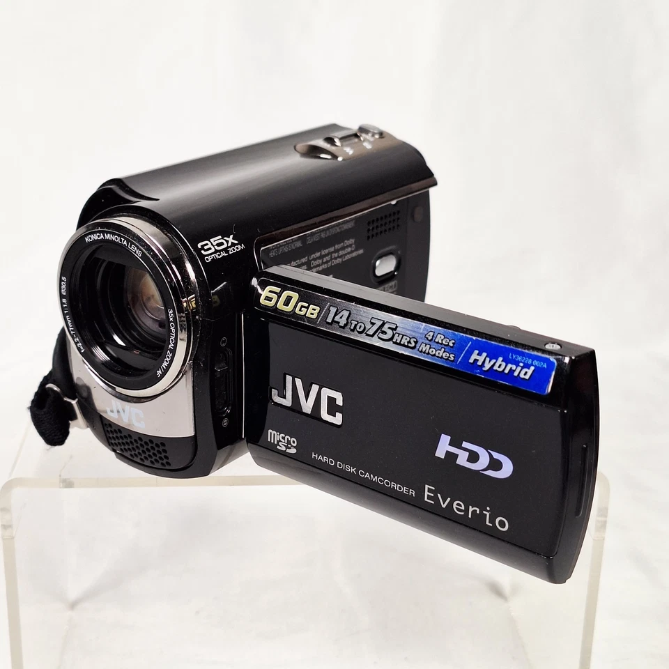 JVC Everio GZ-MG364BEK Handheld 60GB Hard Disk HDD Camcorder Black Tested - Image 1 of 4