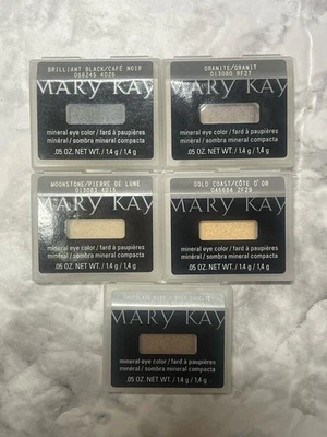 Lot of 5 Mary Kay Mineral Eye Color Chocolate Kiss Moonstone Gold Coast Granite - Image 1 of 4