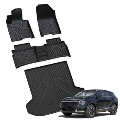 Floor Mats for Kia Sportage 2023-2026 PHEV Custom TPE 1st & 2nd Row & Cargo Mat - Image 1 of 4