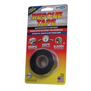 Seal It Silicone Rescue Tape, Waterproof Black 25mm X 3.5m (1" x 12ft) - Picture 1 of 6