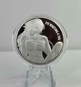 1 oz Fine Silver Round .999 Fine Adult Art “I’m Waiting For You” Risqué - Picture 1 of 5