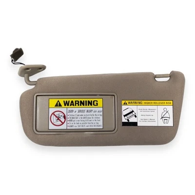 2001-2004 Hyundai Santa Fe Driver Left Side Sun Visor Lighted Tan Brown Cloth - Image 1 of 4