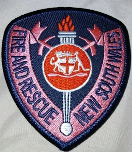 Parche Bomberos y Rescate Nueva Gales del Sur Australia Negro Rosa Cinta Pick Hacha - Imagen 1 de 7