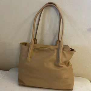 HAMMITT Oliver soft Tan leather zip top Shoulder tote Purse 17X11 - Picture 1 of 24
