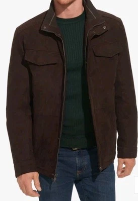 PRENDA IMPERMEABLE IMITACIÓN MICROGAMUZA CAMPO MILITAR CHAQUETA XXL CAOBA $225 NUEVO CON ETIQUETAS Foto 1 de 4