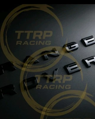 Gloss Black Badge Letters fit Rover Range - Front OR Rear GENUINE Sizing - Image 1 of 4