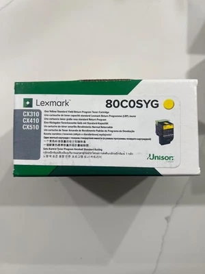 Cartucho de tóner genuino Lexmark 80C0SYG amarillo programa de devolución Foto 1 de 2