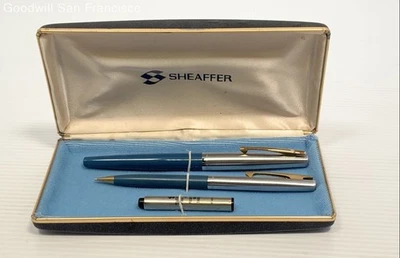 Juego de Pluma Estilográfica y Lápices Sheaffer Vintage en Estuche Rígido Original, Necesita Recambios Foto 1 de 4