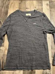 Hollister Hemd Herren XL grau Langarm Rundhalsausschnitt leicht Freizeit gebraucht, in einwandfreiem Zustand - Bild 1 von 4