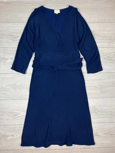 Vestido largo azul con cinturón Sezane Luxury bata para mujer talla 38 - Imagen 1 de 11
