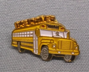 yellow school bus driver enameled Jacket lapel Pin  - Picture 1 of 1