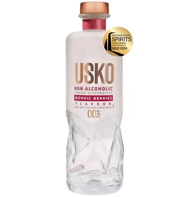 THINK DISTRIBUTORS USKO Nordic Berries Non Alcoholic Vodka, 0.0% ABV Non Alcoholic Spirits With a N