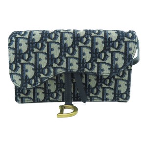 dior oblique jacquard saddle bolsa