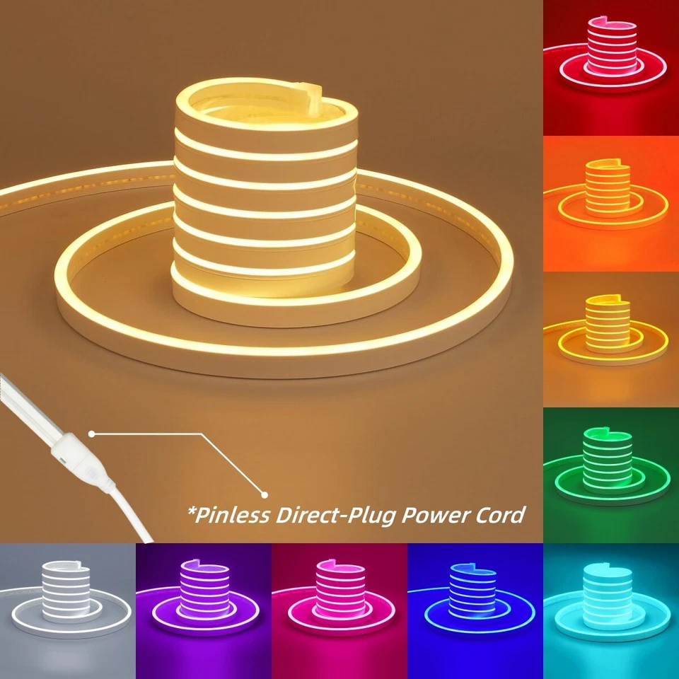 IP67 Waterproof 110V Super Soft Multi-Color Neon PVC Strip Light - W8mm x H16mm - Image 1 of 4