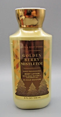 BATH & BODY WORKS~GOLDEN BERRY MISTLETOE Shea Butter Body Lotion 8 fl oz - Image 1 of 2