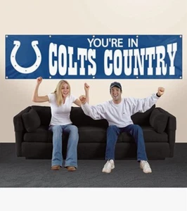 Indianapolis Colts 8' x 2' Banner schweres Nylon "You're In Colts Country" - Bild 1 von 4