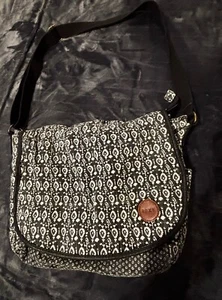 Roxy Women's Crossbody/Shoulder /Messenger Cotton Canvas Black &White Bag - Picture 1 of 17
