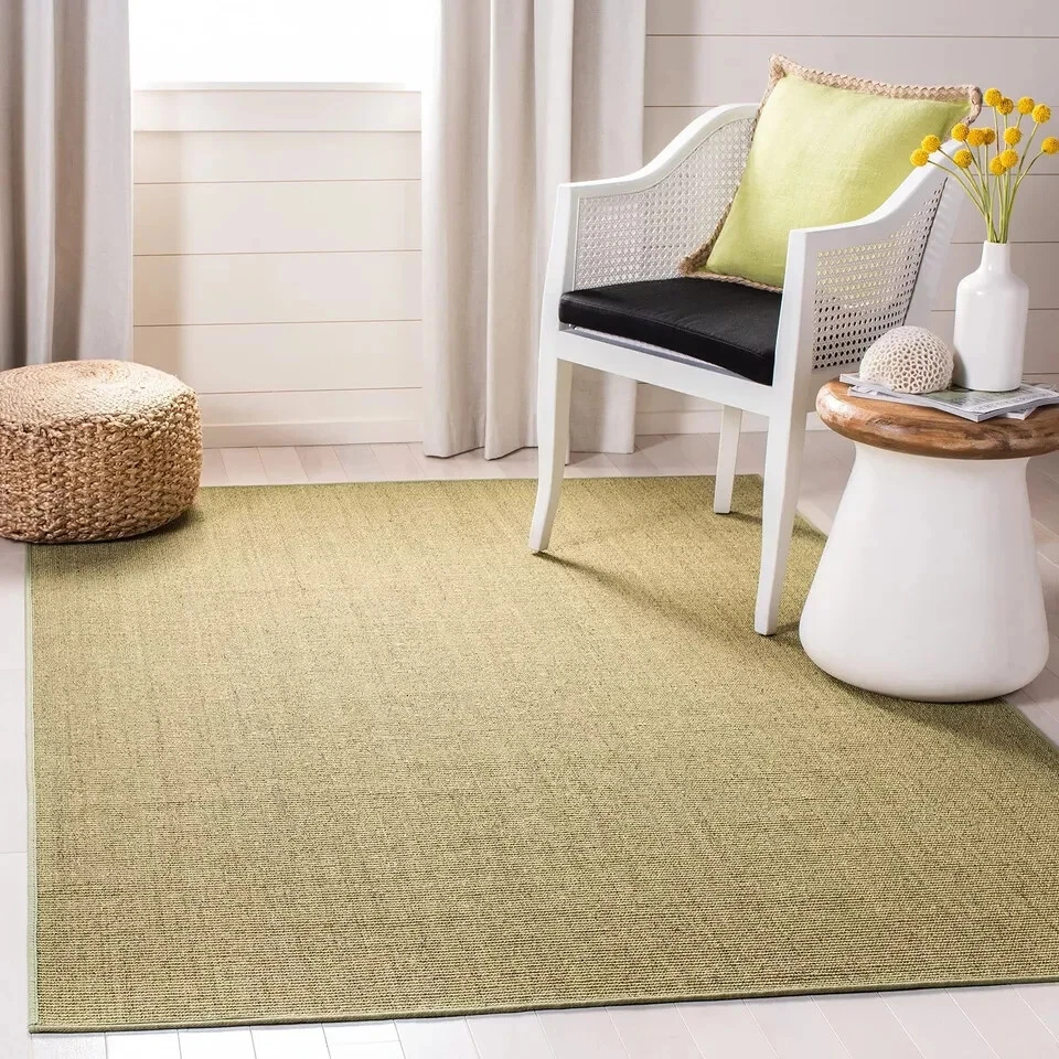 MARTHA STEWART x SAFAVIEH 3' x 5' Green MSR9501Y Farmhouse Sisal & Jute Accen... - Image 1 of 4