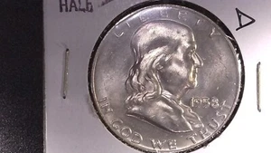 1958 D FRANKLIN HALF GEM WHITE - Picture 1 of 2