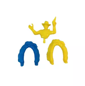 Lido Fianchi Girevoli Cowboy - 1 Top e 2 Gambe - Plastica Giallo Blu - Foto 1 di 9