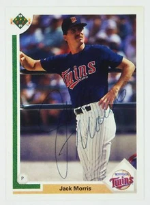 Tarjeta de béisbol firmada por Jack Morris 1991 Upper Deck UD autografiada por Minnesota Twins  - Imagen 1 de 2