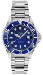 $2695 GV2 by Gevril BLUE 42mm 200 Meter Stainless Steel Auto Swiss Watch 42243 - Picture 1 of 8