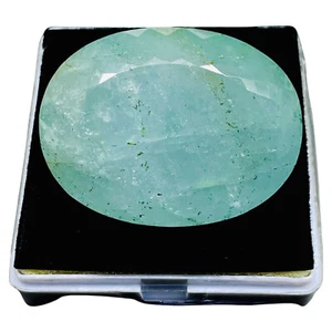 276 Cts Certified Natural Aquamarine 48x37mm Rare Huge Oval Cut Loose Gemstone - Picture 1 of 22