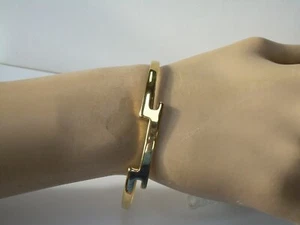 Brazalete Vintage AVON Tono Dorado - Enclavamiento Geométrico - Años 70 - Imagen 1 de 12