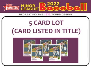 2022 Topps Heritage Minor 5 Card Lot #123 Harry Ford - ACL Mariners