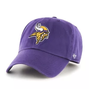 47 Brand NFL Minnesota Vikings Clean Up Hat! Dad Style Cap Purple Gold MN Vikes - Picture 1 of 2