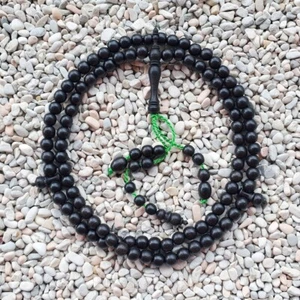 Increíble 99 Cuentas Dhikr Borneo Negro Ébano Islámico Tasbih 8 MM Rosario Musulmán - Imagen 1 de 6