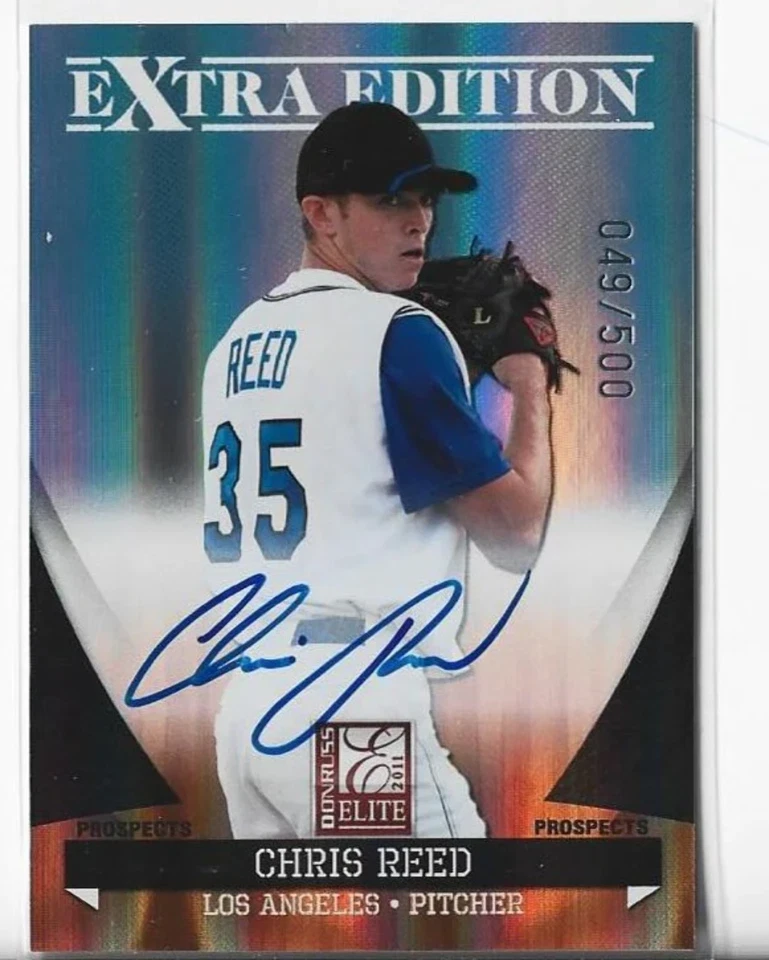 Chris Reed 2011 Panini Extra Edition #P-37 Autograph Card - Image 1 of 1