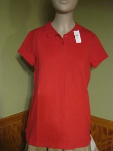 Women / Kid ? OLD NAVY Solid Uniform Polo Short Sleeve Red T-shirt XL (14 ) Plus - Picture 1 of 12