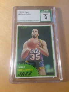 1981/82 Topps #41 DARRELL GRIFFITH CSG 8 Utah Jazz ROOKIE Basketball Card, FG% - Bild 1 von 2