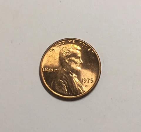 1975 D Lincoln Cent BU Cover