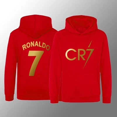 Ron 7 Kids CR7 Hoodie/ Hoody Football Inspired Ronaldo #7 GOAT Jumper Merch Gift