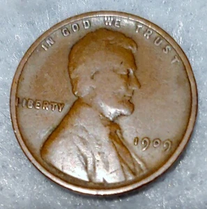1909 Lincoln Wheat Cent Coin Ungraded Circulated - Picture 1 of 2