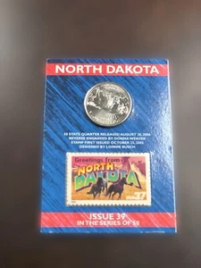 United States Mint North Dakota Issue 40 State Quarter/ 1st Ed Postage Stamp - Picture 1 of 20