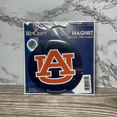 Wincraft NCAA Auburn University Tigers 4” Circle Die Cut Logo Magnet War Eagle Cover