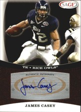 2009 SAGE Autographs Red #8 James Casey