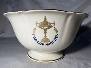 RARE Vintage Pickard China PGA Cup Matches Porcelain Bowl Gold Rim Made In USA - Bild 1 von 8